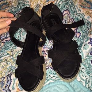 Black Platform Sandals